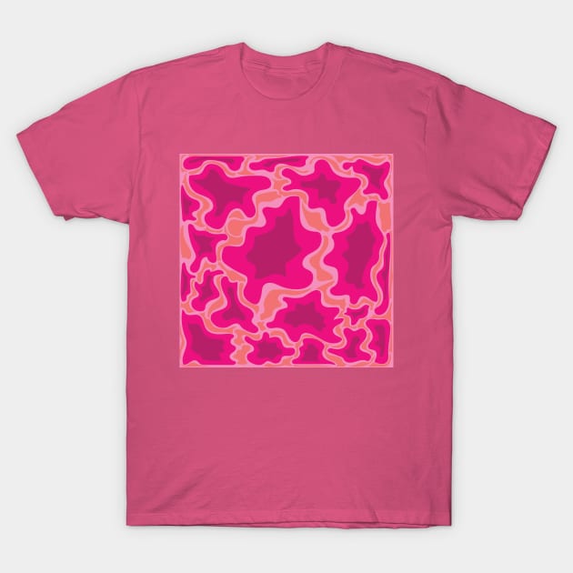 Hot Pink Amoeba With Beautiful Pink Color T-Shirt by AqlShop